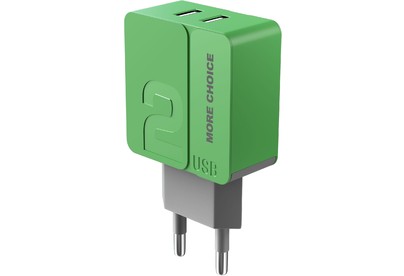 MORE CHOICE (4627151191904) NC46i СЗУ 2USB 2.4A для Apple 8pin  1м Green