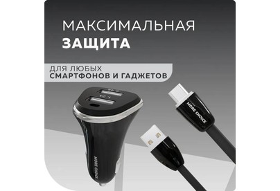 MORE CHOICE (4627151191379) AC22m 2USB 2.4A для micro USB Black