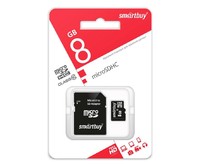 SMARTBUY (SB8GBSDCL1001) MicroSDHC 8GB Сlass10 + адаптер