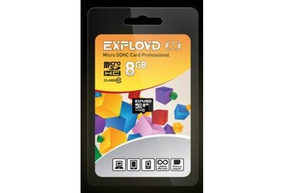 EXPLOYD MicroSDHC 8GB Class10  б/а [EX008GCSDHC10W/AAD]