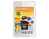 EXPLOYD MicroSDHC 8GB Class10 + адаптер SD [EX008GCSDHC10AD]