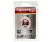 EXPLOYD MicroSDHC 16GB Class10  б/а [EX0016GCSDHC10W/AAD]