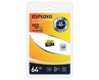 EXPLOYD 64GB microSDXC Class 10 UHS1 Elite [EX064GCSDXC10UHS1ElU1 w]