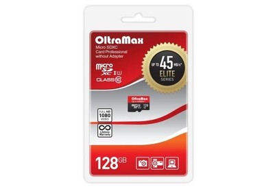 OLTRAMAX MicroSDXC 128GB Class 10 UHS1 Elite [OM128GCSDXC10UHS1ElU1 w]