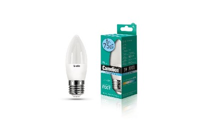 CAMELION (12390) LED8C35/845/E27/4500К/8Вт