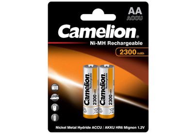 CAMELION (5221) NHAA2300BP2 AA2300MAH NIMH BL2