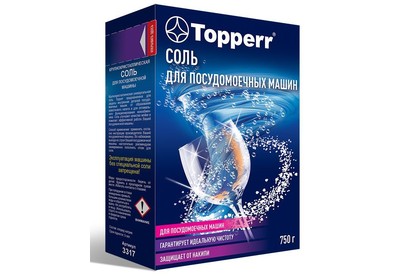 TOPPERR 3317 Соль для ПММ гранулированная, 750 г (Б)