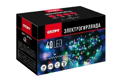 СТАРТ (14811) НГ 40LED 220V 1 реж 4м нить