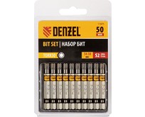 DENZEL Набор бит TORX 30х50, сталь S2, шестигранный профиль, 10 шт. 11671