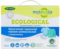 MOLECOLA Экологичный стиральный порошок универсальный с кондиционером 3600 г, 71461