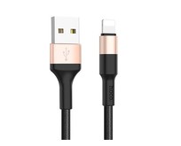 HOCO (6957531080183) X26 USB (m)  8 Pin (m) 1.0m  черный/золотой