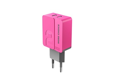 MORE CHOICE (4627151191898) NC46i СЗУ 2USB 2.4A для Apple 8pin  1м Pink