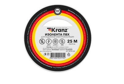 KRANZ (KR092201) 0.13Х19 ММ, 25 М, БЕЛАЯ