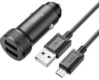 HOCO (6931474795649) Z49 2USB 2.4A для micro USB черный