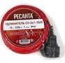 РЕСАНТА СУ2х110/0 (IP44) (61/118/1) 2x1.0кв.мм 1розет. 10м ПВС без катушки красный