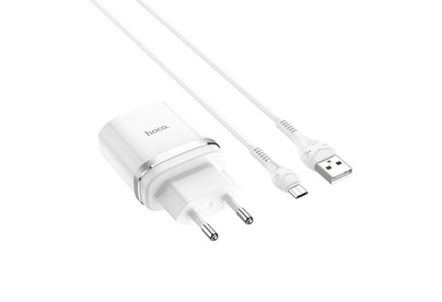 HOCO (6931474716286) C12Qm QC3.0 White + кабель MICRO USB