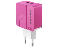 MORE CHOICE (4627151191775) NC46a 2USB 2.4A для TypeC 1м Pink