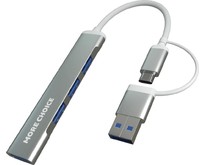 MORE CHOICE (4610196407802) USB HUB 1USB 3.0+3USB 2.0 TypeC HUB03 0,1м Silver