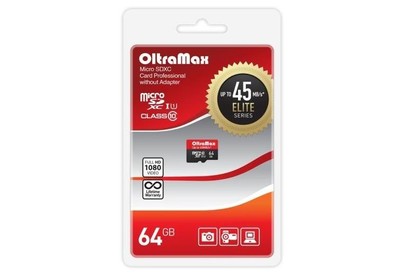 OLTRAMAX MicroSDXC 64GB Class 10 UHS1 Elite [OM064GCSDXC10UHS1ElU1 w]