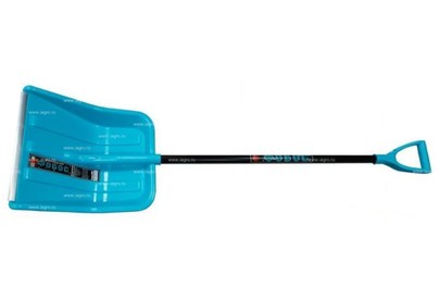 ИНСТРУМ АГРО Лопата пластмассовая Фобос (бирюзовая) с планкой с ал.черенком и Vручкой 100184