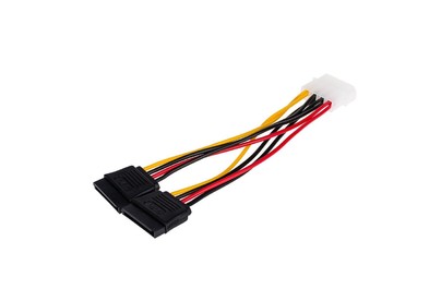 ATCOM (AT8605) Кабельразветвитель Molex  2хSATA 0.2М (медный) пакет