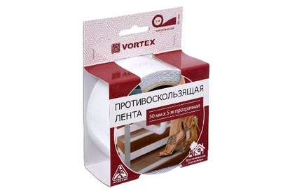 VORTEX 24169 Противоскользящая лента 50мм*5м, прозрачная (2)