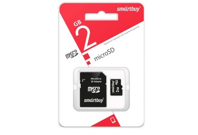 SMARTBUY (SB2GBSD01) MicroSD 2GB+адаптер