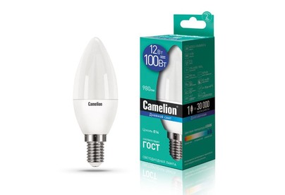 CAMELION (13691) LED12C35/865/E14/12Вт/6500К