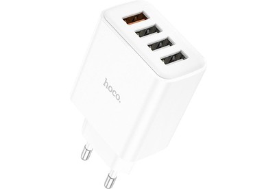 HOCO (6931474777713) C102A White СЗУ 4USB 2.1A QC3.0 быстрая зарядка