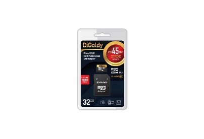 DIGOLDY MicroSDXC 32GB Class10 + адаптер SD (45MB/s)