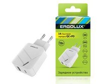 ERGOLUX (15252) ELXРA01QCC01 18Вт 1USB+1Type C белый ERGOLUX (15252) ELXРA01QCC01 18Вт 1USB+1Type C белый
