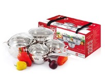 LARA LR0287 APPLE 8 предметов (сотейник 2.1л, кастрюли: 2.1л, 3.7л, 6.1л) LARA LR0287 APPLE 8 предметов (сотейник 2.1л, кастрюли: 2.1л, 3.7л, 6.1л)
