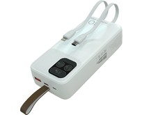 MORE CHOICE (4620202550644) PB5530 с кабелем 1USB 3.0A 22.5W PD 30000mAh белый MORE CHOICE (4620202550644) PB5530 с кабелем 1USB 3.0A 22.5W PD 30000mAh белый