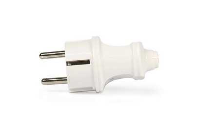 SMARTBUY (SBE16P01w) Вилка прямая с заземлением белая 16А 250В