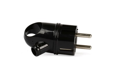 SMARTBUY (SBE16P03b) Вилка с кольцом с заземлением черная 16А 250В