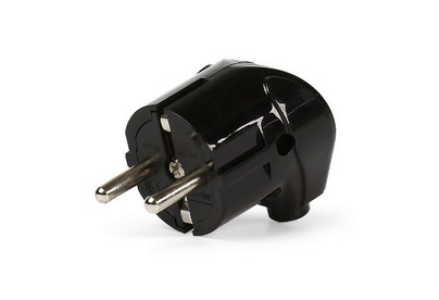 SMARTBUY (SBE16P02b) Вилка угловая с заземлением черная 16А 250В