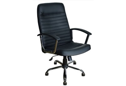 ЯРКРЕСЛА Кр60 ТГ ХРОМ ЭКО1 (экокожа черная)