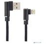 PERFEO (I4315) USB A  Lightning, 2.4A, угловой, черный, 1 м., Light Premium
