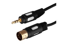 REXANT (172502) ШНУР DIN 5 PIN  STEREO 3,5 ММ, ДЛИНА 1,5 МЕТРА (GOLD)