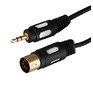 REXANT (172502) ШНУР DIN 5 PIN  STEREO 3,5 ММ, ДЛИНА 1,5 МЕТРА (GOLD)