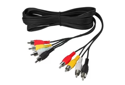 REXANT (170304) ШНУР 4 RCA  4 RCA, ДЛИНА 3 МЕТРА, ЧЕРНЫЙ