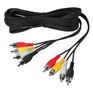 REXANT (170304) ШНУР 4 RCA  4 RCA, ДЛИНА 3 МЕТРА, ЧЕРНЫЙ