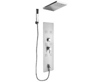 GFMARK 5517 Душевая панель тропический душ ВРЕЗНАЯ с двумя лейками, МАТОВАЯ нержавейка, корпус из нержавейки марка 304 GFMARK 5517 Душевая панель тропический душ ВРЕЗНАЯ с двумя лейками, МАТОВАЯ нержавейка, корпус из нержавейки марка 304