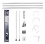 GFMARK 100012 Карниз в ванную угловой  универсальный хромированный с гибкой перекладиной