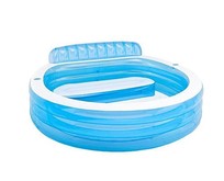 INTEX Бассейн надувной 229х218х79 см. Семейный с подголовником . (в коробке) Новинка. Арт. 57190NP