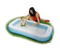 INTEX Бассейн надувной 166x100x28 см. Прямоугольный с надувным дном (в коробке) Арт. 57403NP