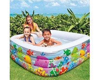 INTEX Бассейн надувной 159х159х50 см. Аквариум . (в коробке) Арт. 57471NP
