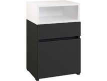 МЕБЕЛЬКОМПЛЕКС НОВА Тумба универсальная Антрацит/Белый (1 кор.)