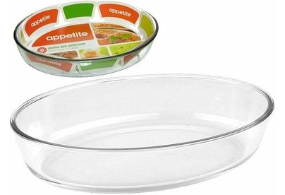 APPETITE PL11 стекл овал 30x21x6см/2,4л