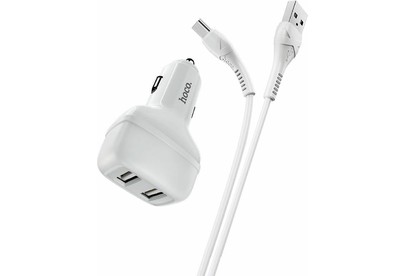 HOCO (6931474727787) Z36 White АЗУ 2USB 2.4A для TypeC